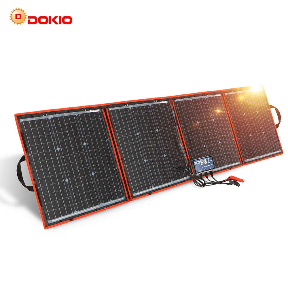 Dokio Brand 160W 18 Volt Solar Panel China 160 Watt Solar Panel Module/System Charger/Battery + 10A 12volt Controller