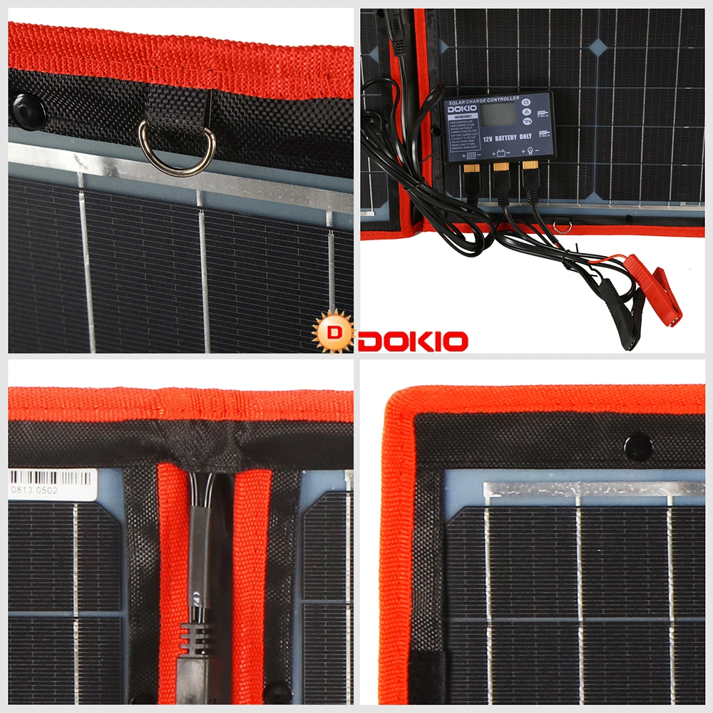 Dokio Brand 160W 18 Volt Solar Panel China 160 Watt Solar Panel Module/System Charger/Battery + 10A 12volt Controller