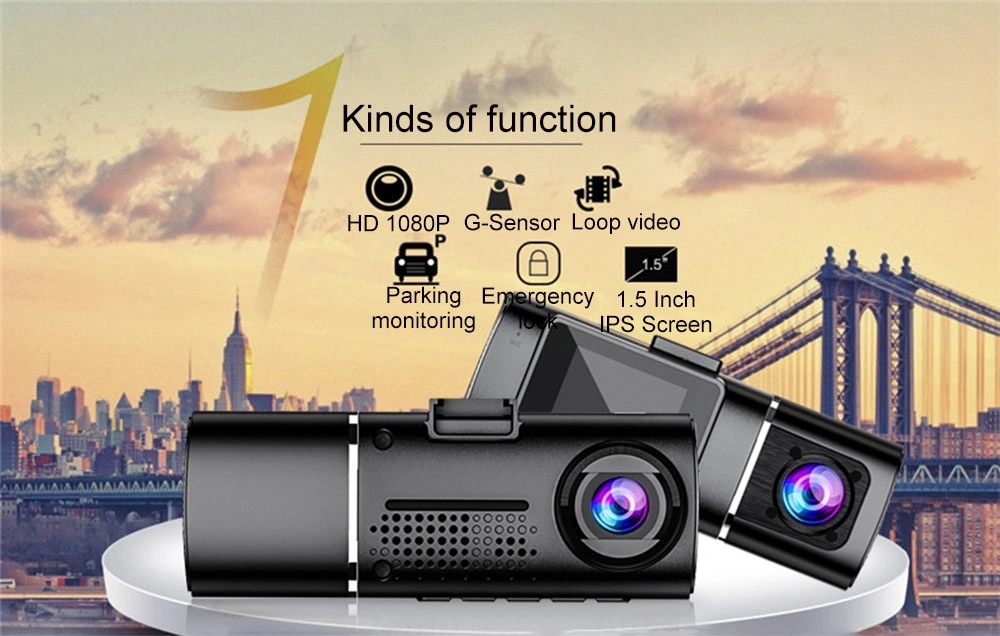 Car Black Box 1.5&quot; Driving Recorder Dual Dash Cam Camera DVR