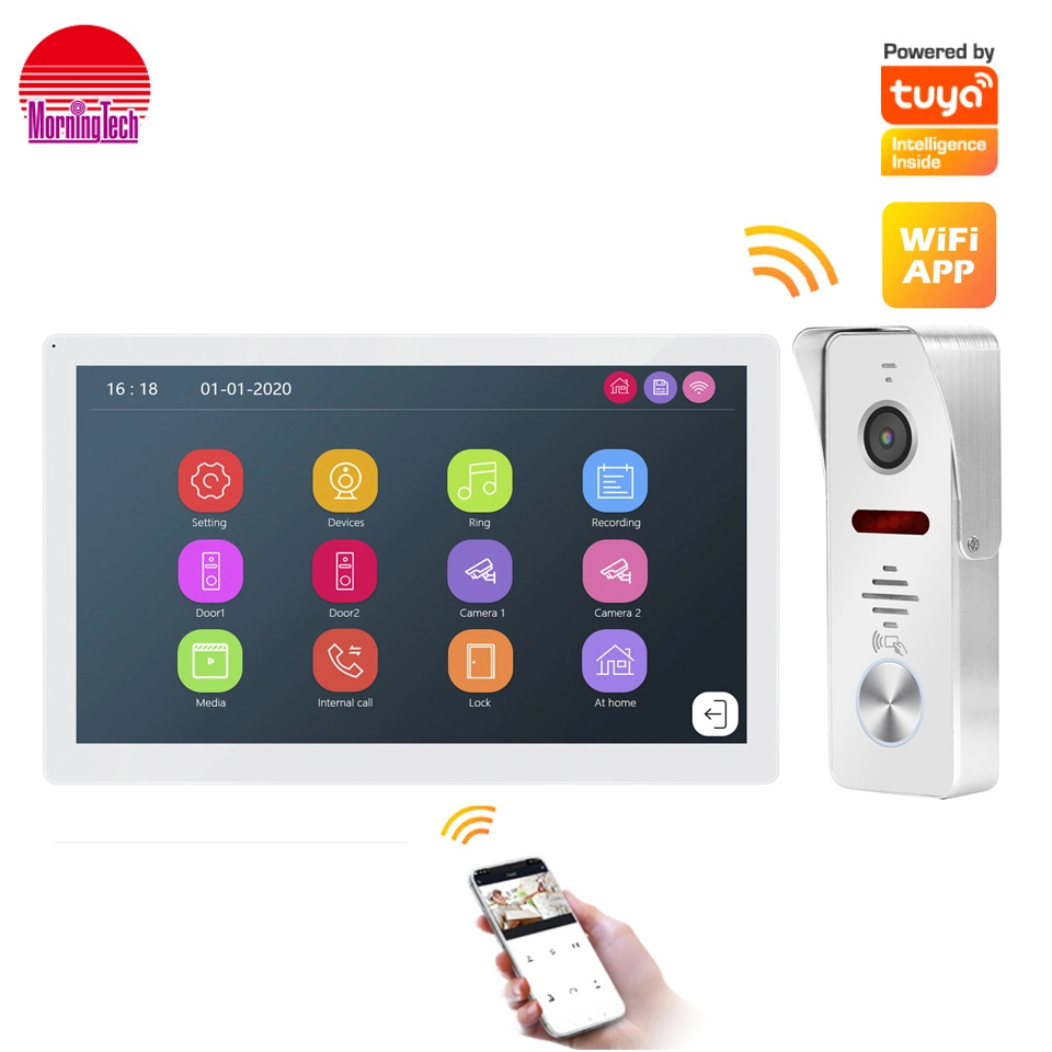 WiFi Color Door Video Intercom Video Door Entry with 10 Inch Monitor