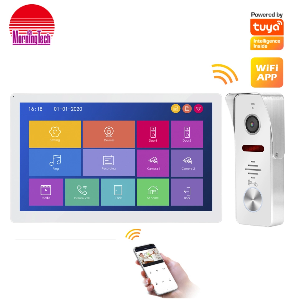 WiFi Color Door Video Intercom Video Door Entry with 10 Inch Monitor