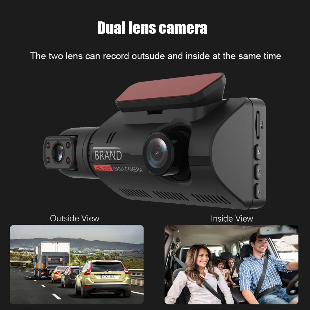 The New 3 Channel Dash Cam WiFi GPS Front /Inside/Back 1080P Three-Way Car Camera Night Emergency Lock Park