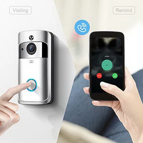 720p Home Video Smart WiFi Doorbell Wireless Doorbell with Camera Intercom Wireless Ring Doorbell